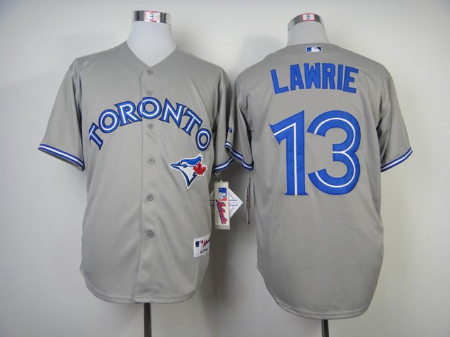 Men Toronto Blue Jays #13 Lawrie Grey MLB Jerseys->toronto blue jays->MLB Jersey